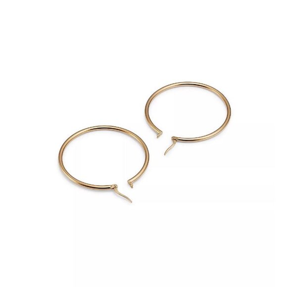 ROBERTO COIN DESIGNER GOLD THE PERFECT HOOP MEDIUM 18KYG EARRINGS Retail $1330 - Picture 5 of 7